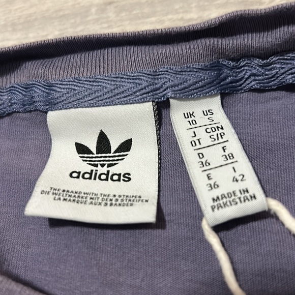 Adidas Crop Top Blue / Periwinkle - Picture 3 of 4